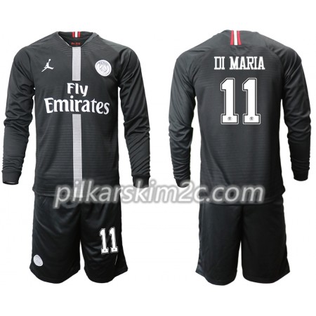 Koszulka Paris Saint-Germain DI MARIA 11 Jordan Czarny Dziecięca Trzeciej 2018-2019 - Koszulki Piłkarskie(L/S)